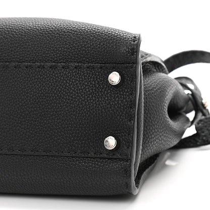 Fendi Cuoio Romano Selleria Bi-Color Medium Peekaboo Iconic Satchel Black Mou 12 of 12