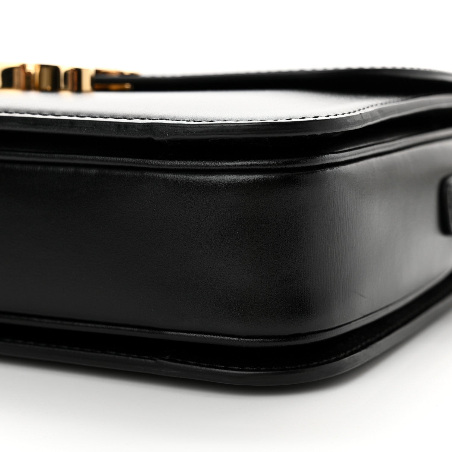 Celine Shiny Calfskin Medium Triomphe Black 11 of 12