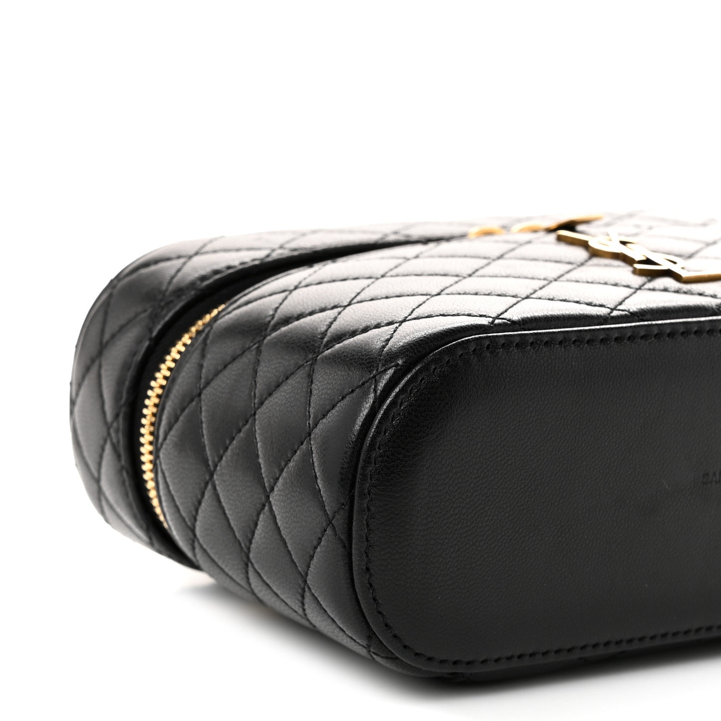 Lambskin Quilted Mini Gaby Vanity Case Black
