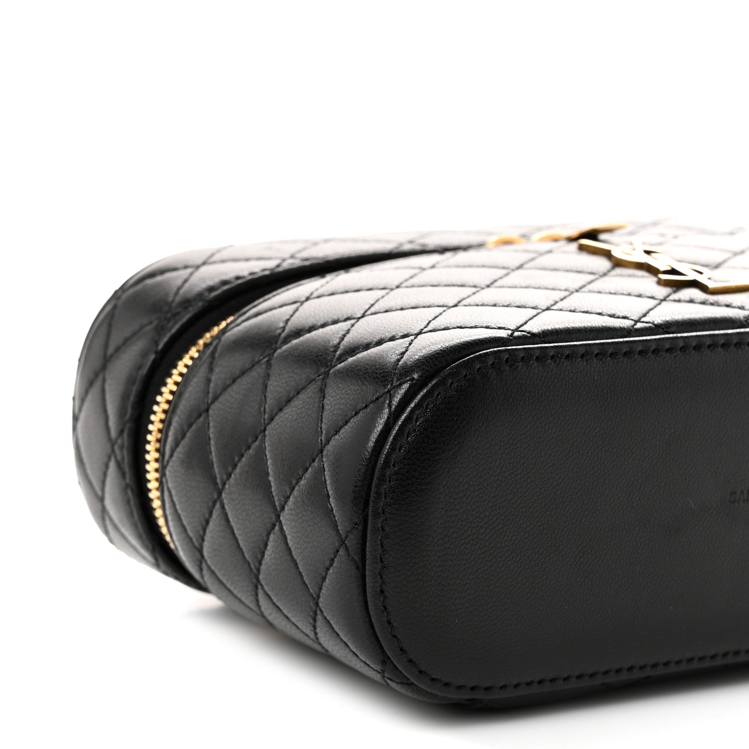Saint Laurent Lambskin Quilted Mini Gaby Vanity Case Black 8 of 9