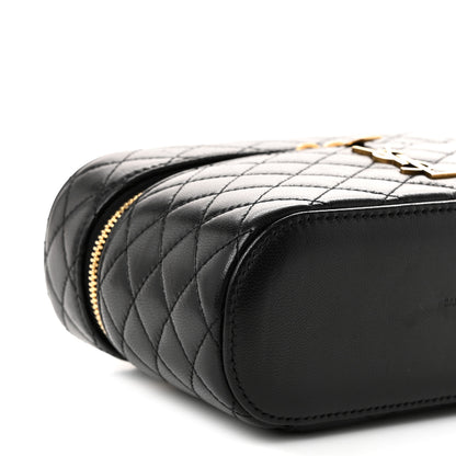 Saint Laurent Lambskin Quilted Mini Gaby Vanity Case Black 8 of 9