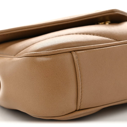 Saint Laurent Lambskin Chevron Quilted Small Loulou Natural Tan 8 of 13