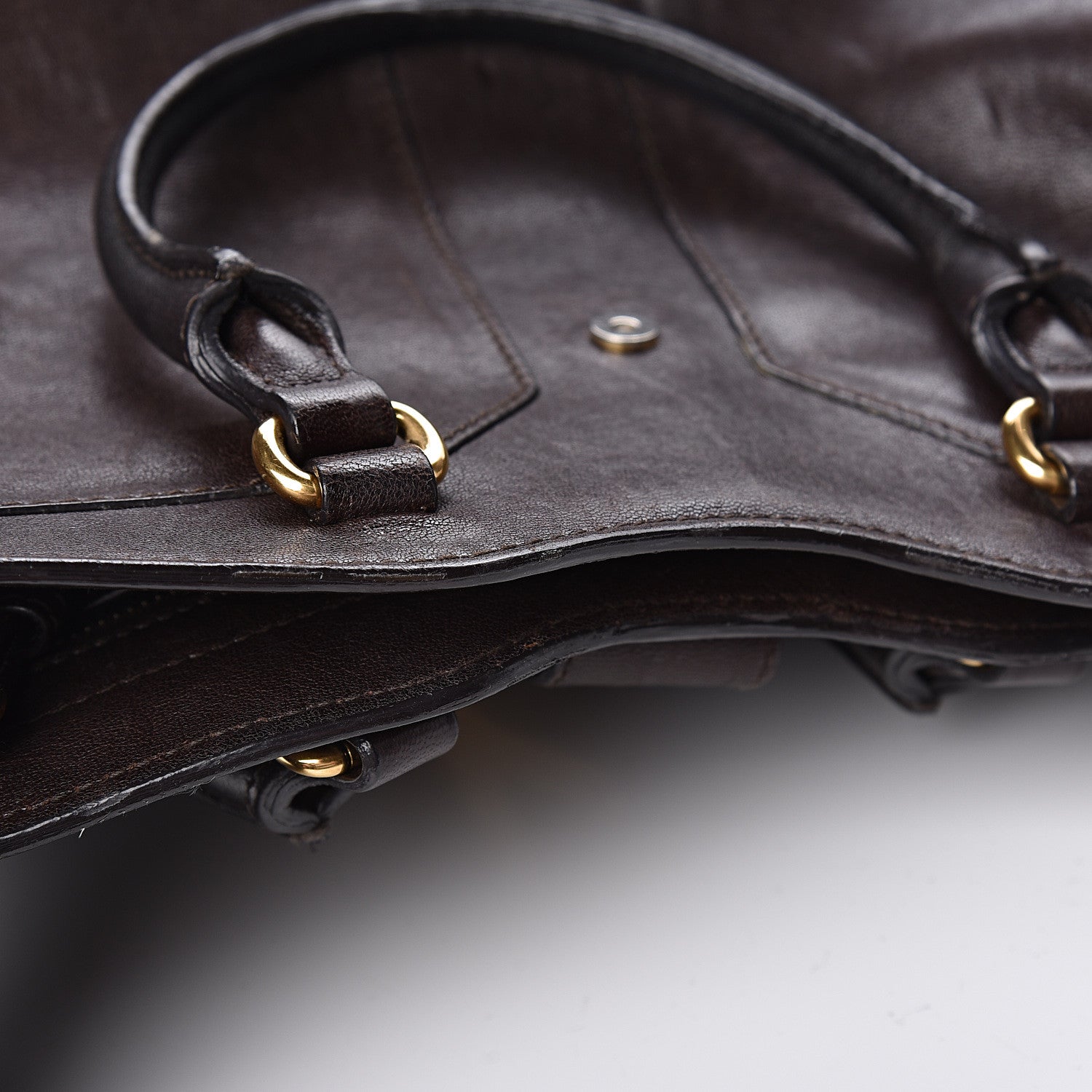 Saint Laurent Sheepskin Small Cabas ChYc Dark Brown 8 of 23