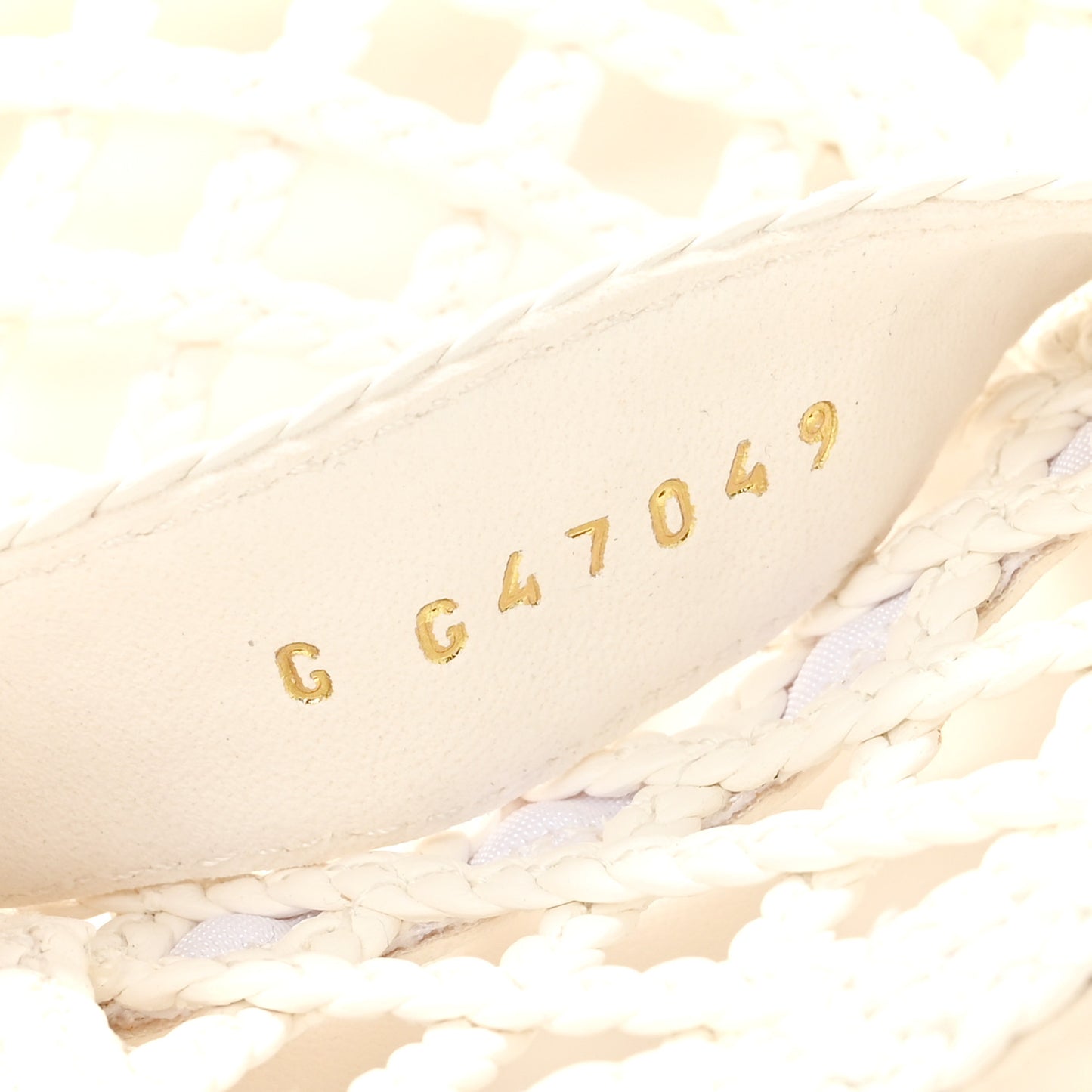 Braided Lambskin CC Mocassin Loafers 41 White
