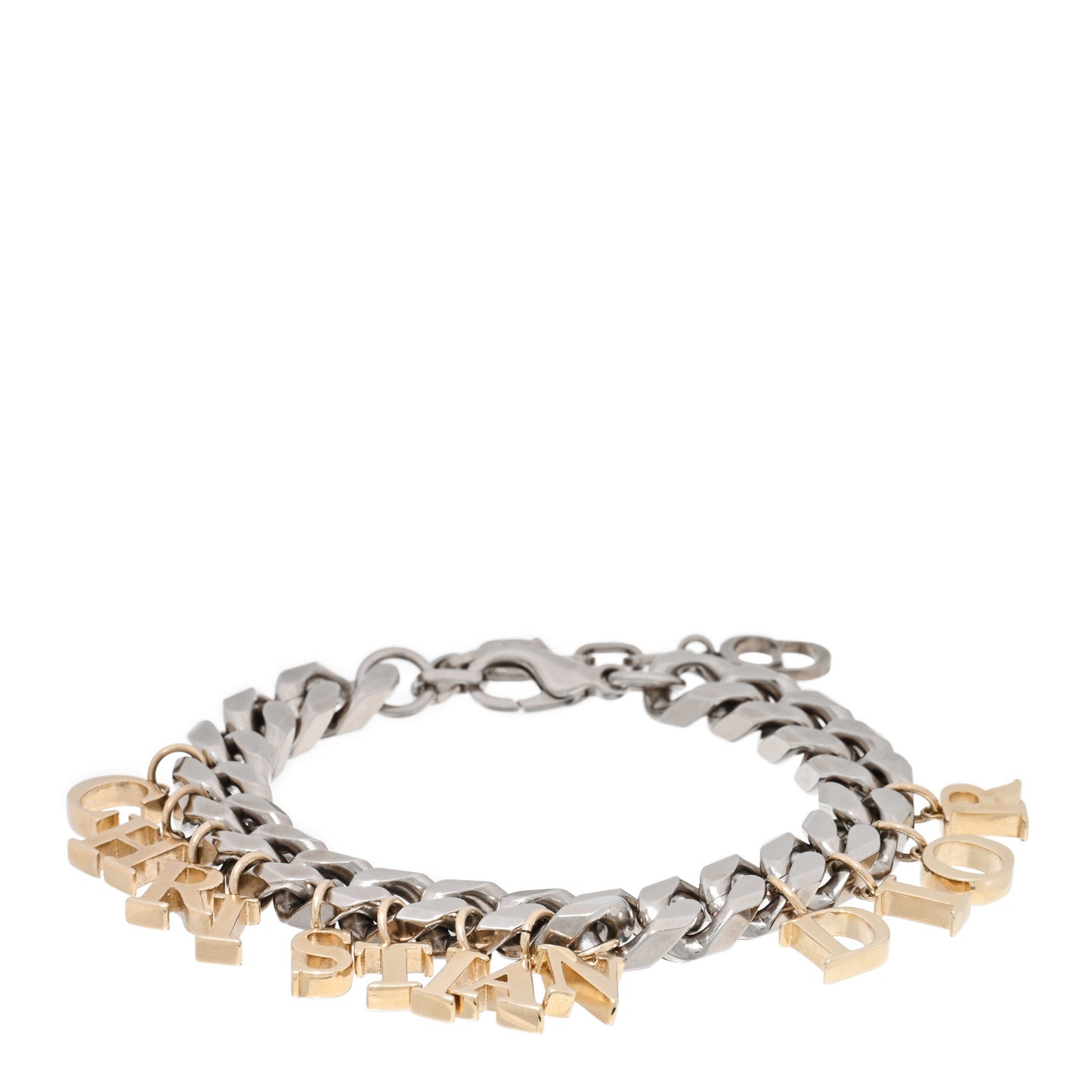 Logo Chain Bracelet Gold Ruthenium