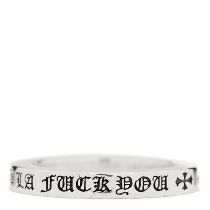 Chrome Hearts Sterling Silver CH LA Fck You Spacer Ring 57 8 1 of 5