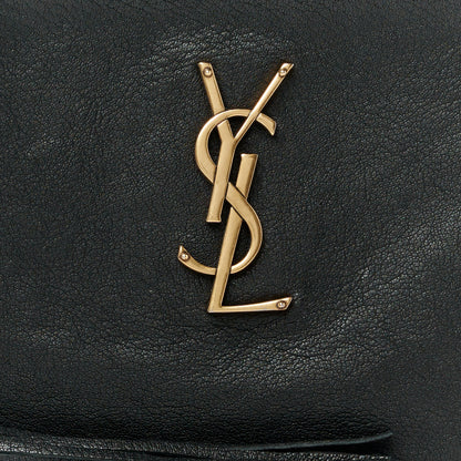 Saint Laurent Grained Lambskin Monogram Lou Camera Bag Black 8 of 10