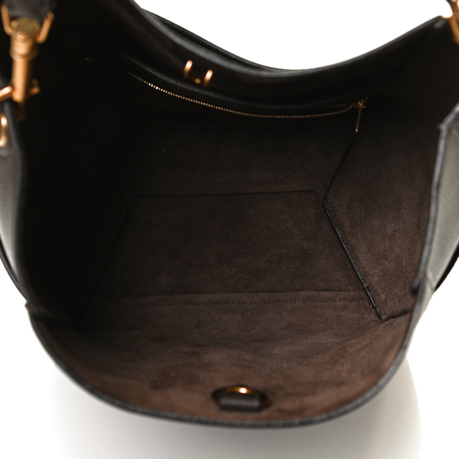 Celine Soft Grained Calfskin Sangle Bucket Bag Brown 4 of 10