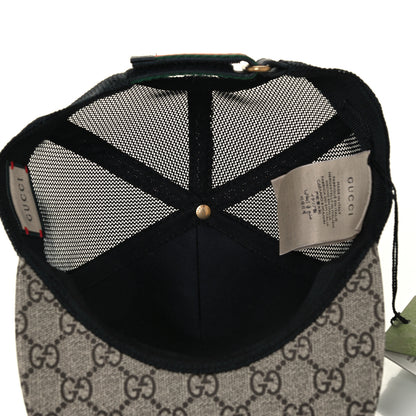 Gucci GG Supreme Monogram Bee Print Baseball Hat XS Beige 6 of 9