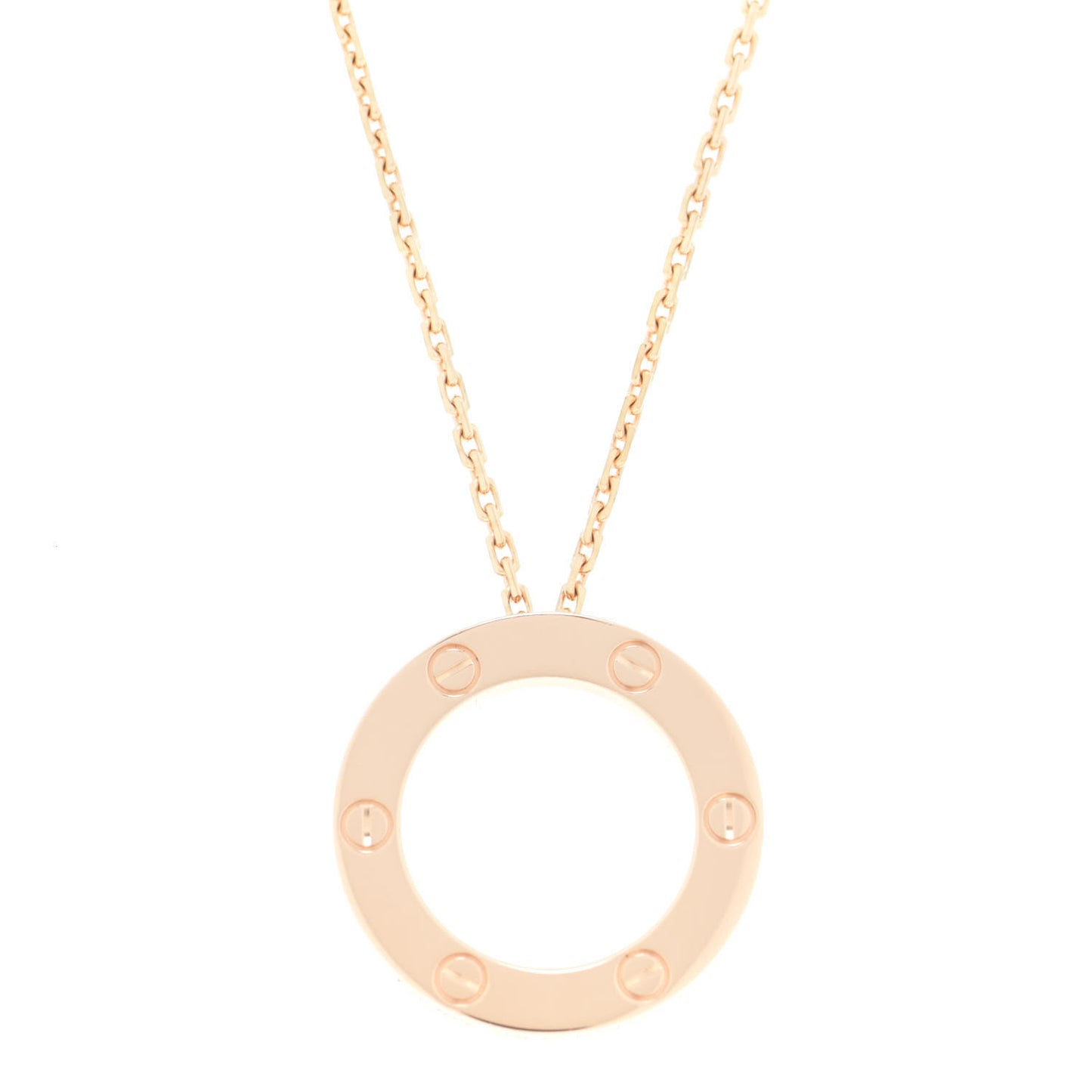 18K Pink Gold LOVE Pendant Necklace