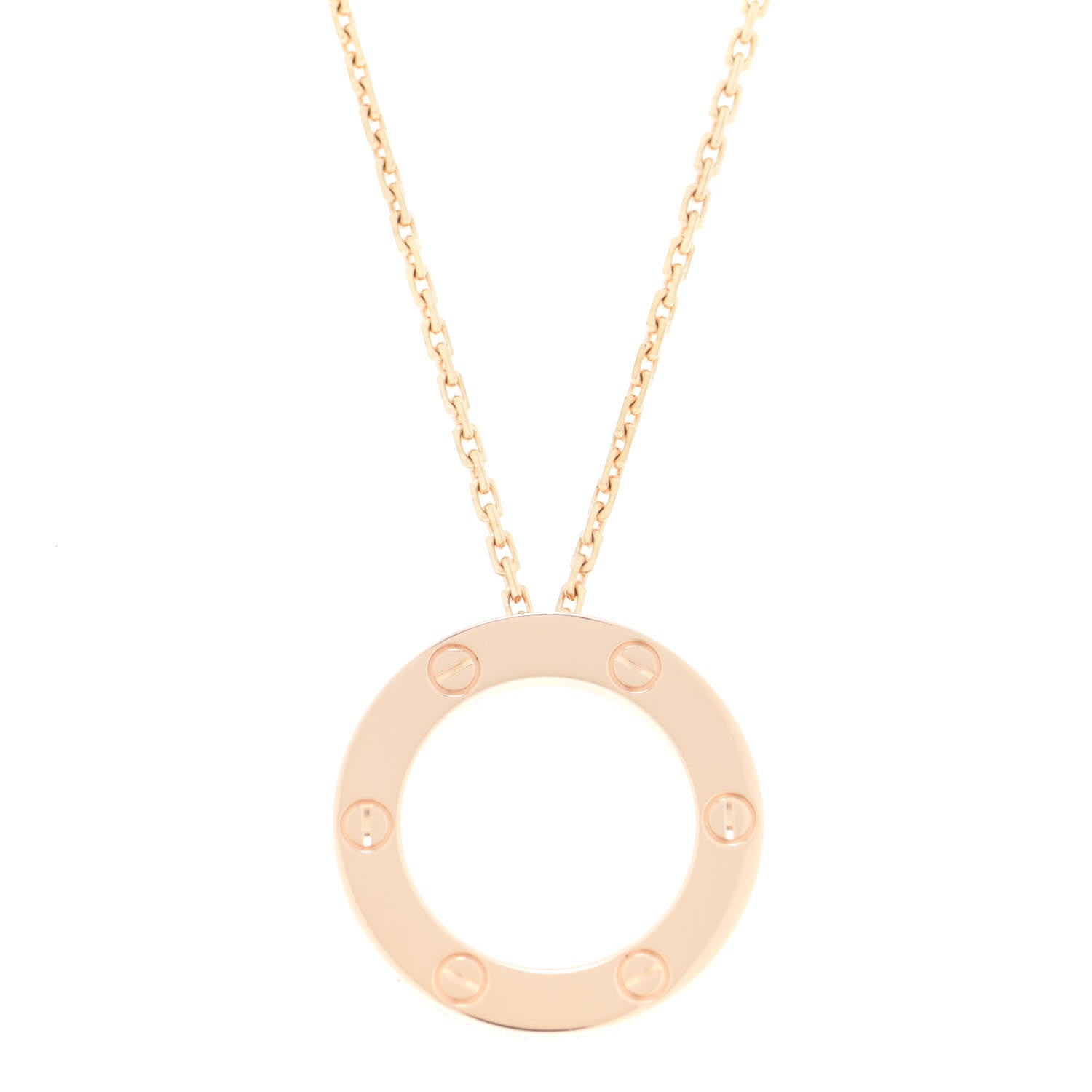 Cartier 18K Pink Gold LOVE Pendant Necklace 4 of 8