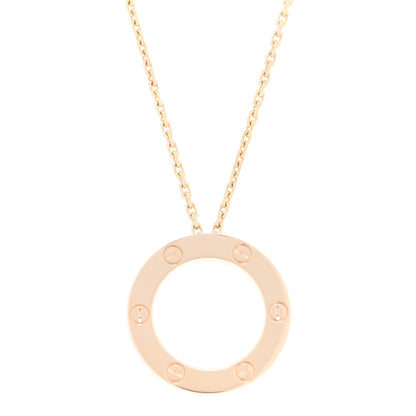 Cartier 18K Pink Gold LOVE Pendant Necklace 4 of 8