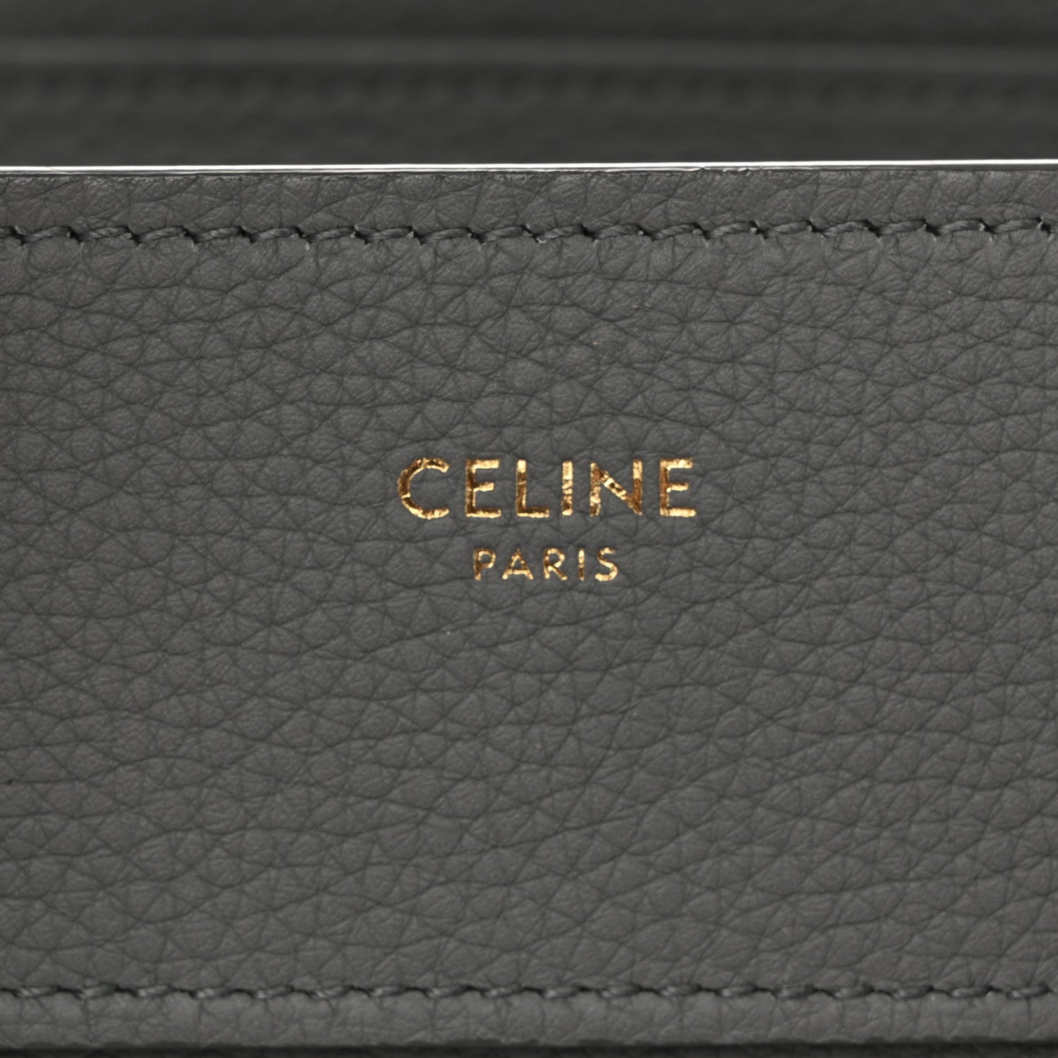 Celine Baby Drummed Calfskin Micro Luggage Kohl 6 of 13