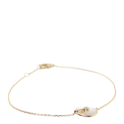 Cartier 18K Yellow Gold Diamond Mother of Pearl Amulette de Cartier Bracelet 1 of 6