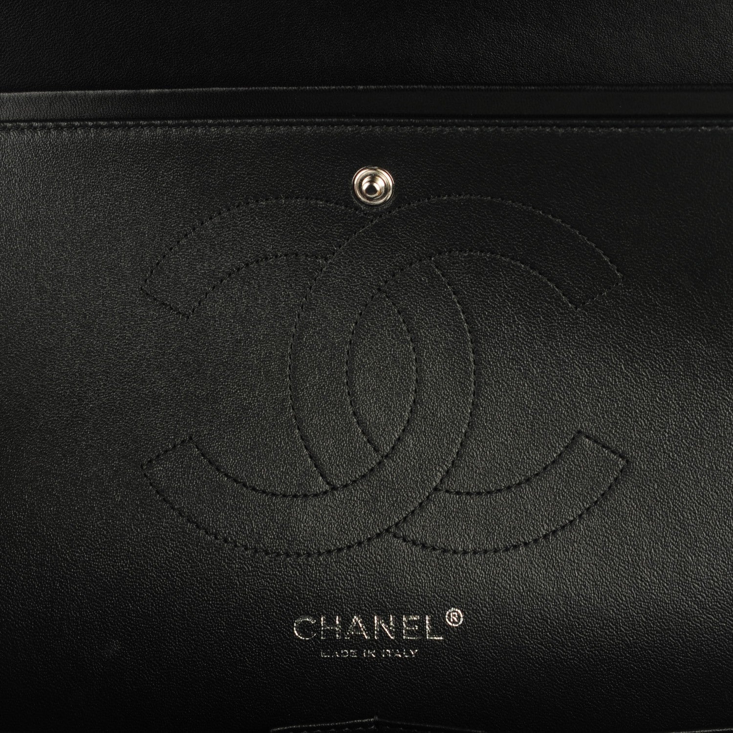 Chanel Lambskin Chevron Quilted Jumbo Double Flap So Black 6 of 8