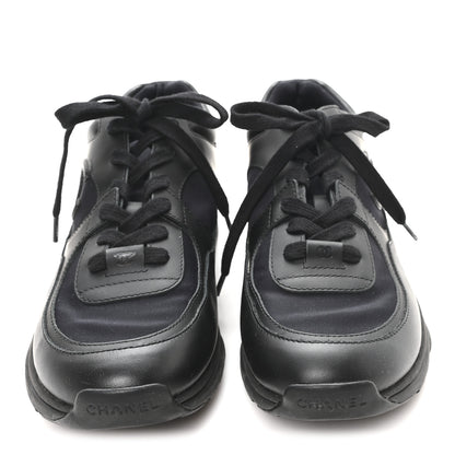 Chanel Lambskin Fabric CC Uniform Sneakers 39.5 Black 3 of 9