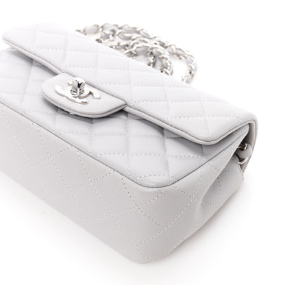 Chanel Lambskin Quilted Mini Rectangular Flap Grey 11 of 12