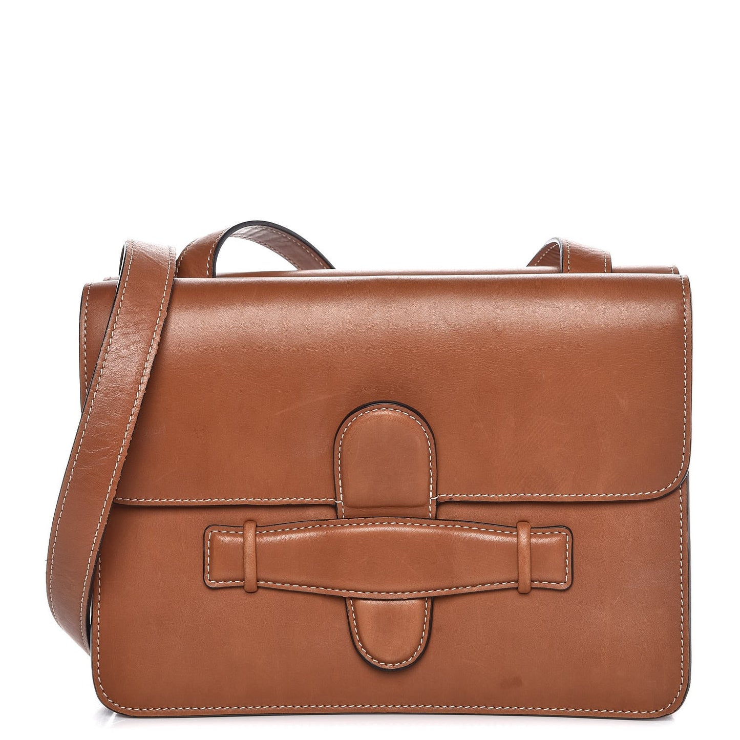 Natural Calfskin Medium Symmetrical Bag Chestnut
