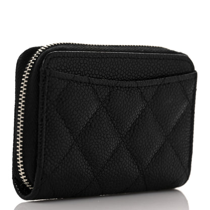 Chanel Caviar Quilted Classic Zipped Coin Purse Black 3 of 10