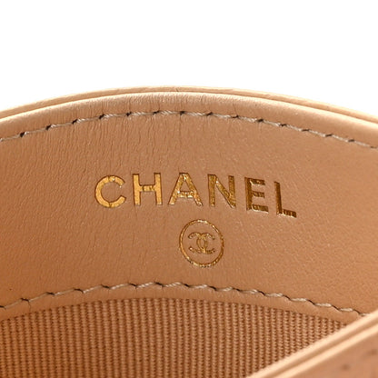 Chanel Caviar Quilted Card Holder Beige 6 of 10