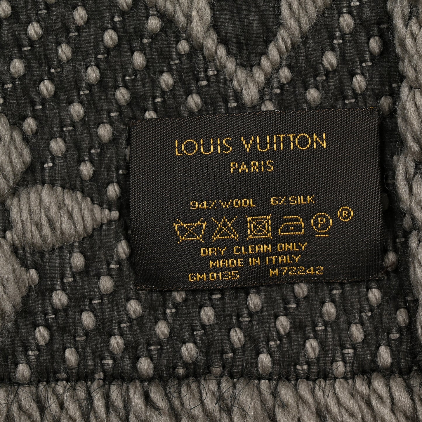 Wool Silk Logomania Scarf Verone