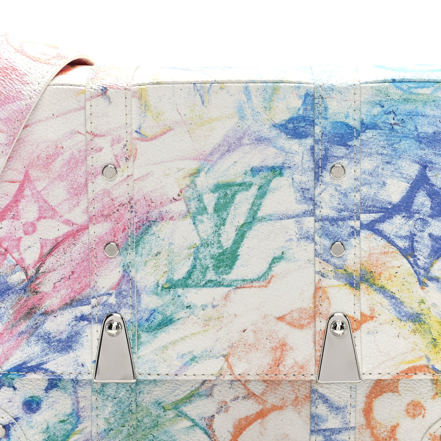 Monogram Pastel Colors Trunk Messenger Multicolor