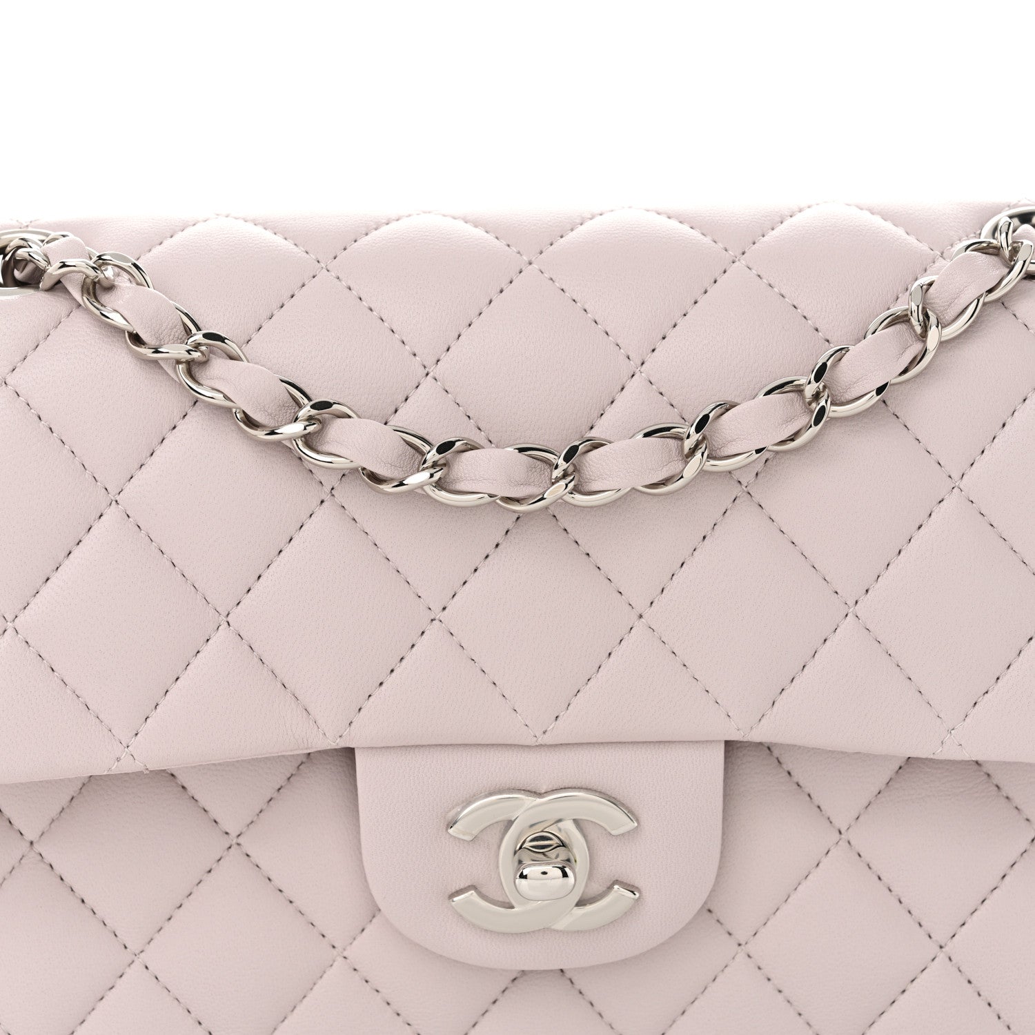 Chanel Lambskin Quilted Small Double Flap Light Purple 8 of 10