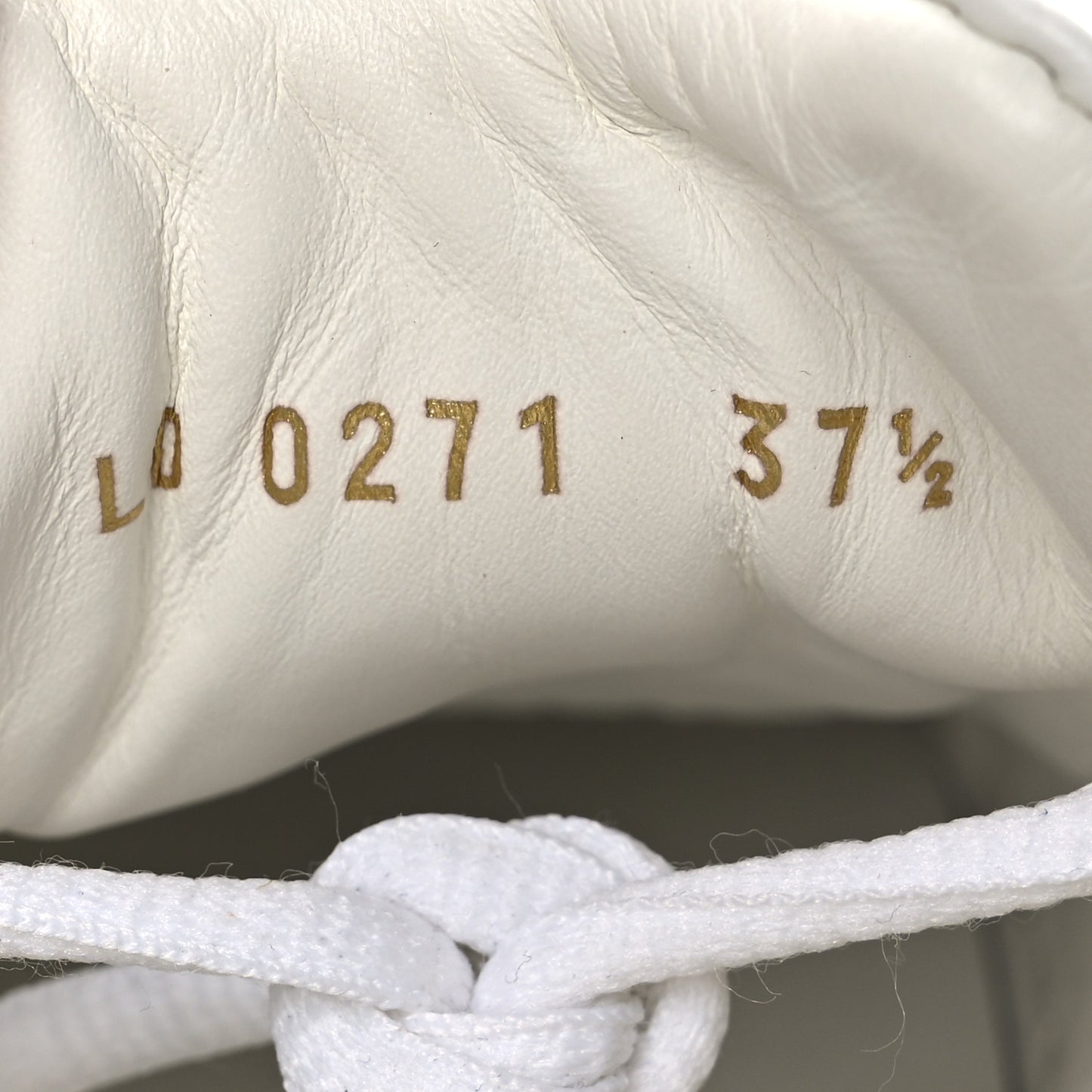 Lambskin Embossed Monogram Time Out Sneakers 37.5 White