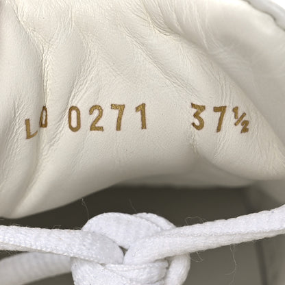 Louis Vuitton Lambskin Embossed Monogram Time Out Sneakers 37.5 White 10 of 14