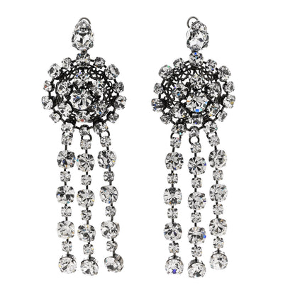 Gucci Metal Crystal Drop Earrings 1 of 4