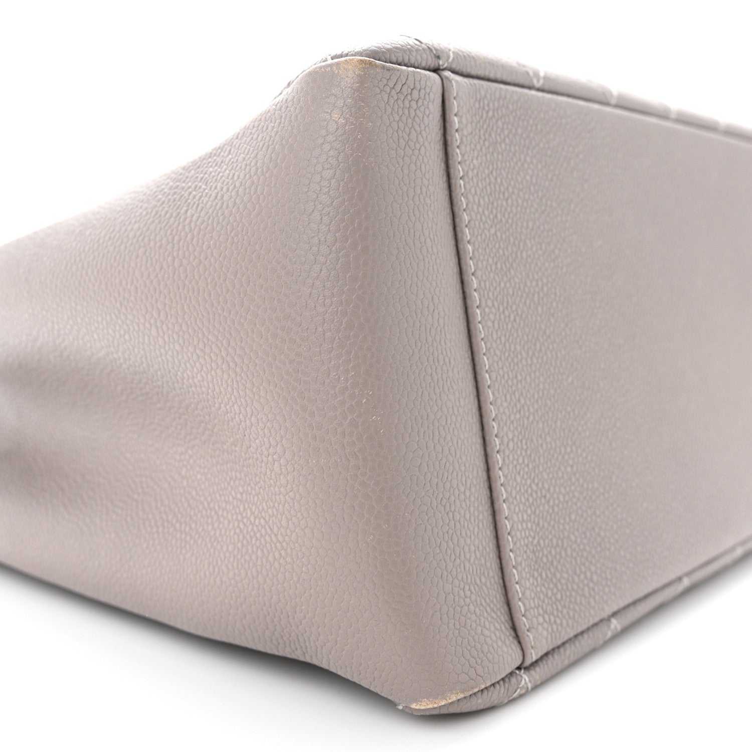 Chanel Caviar Quilted Grand Shopping Tote GST Light Grey 10 of 16