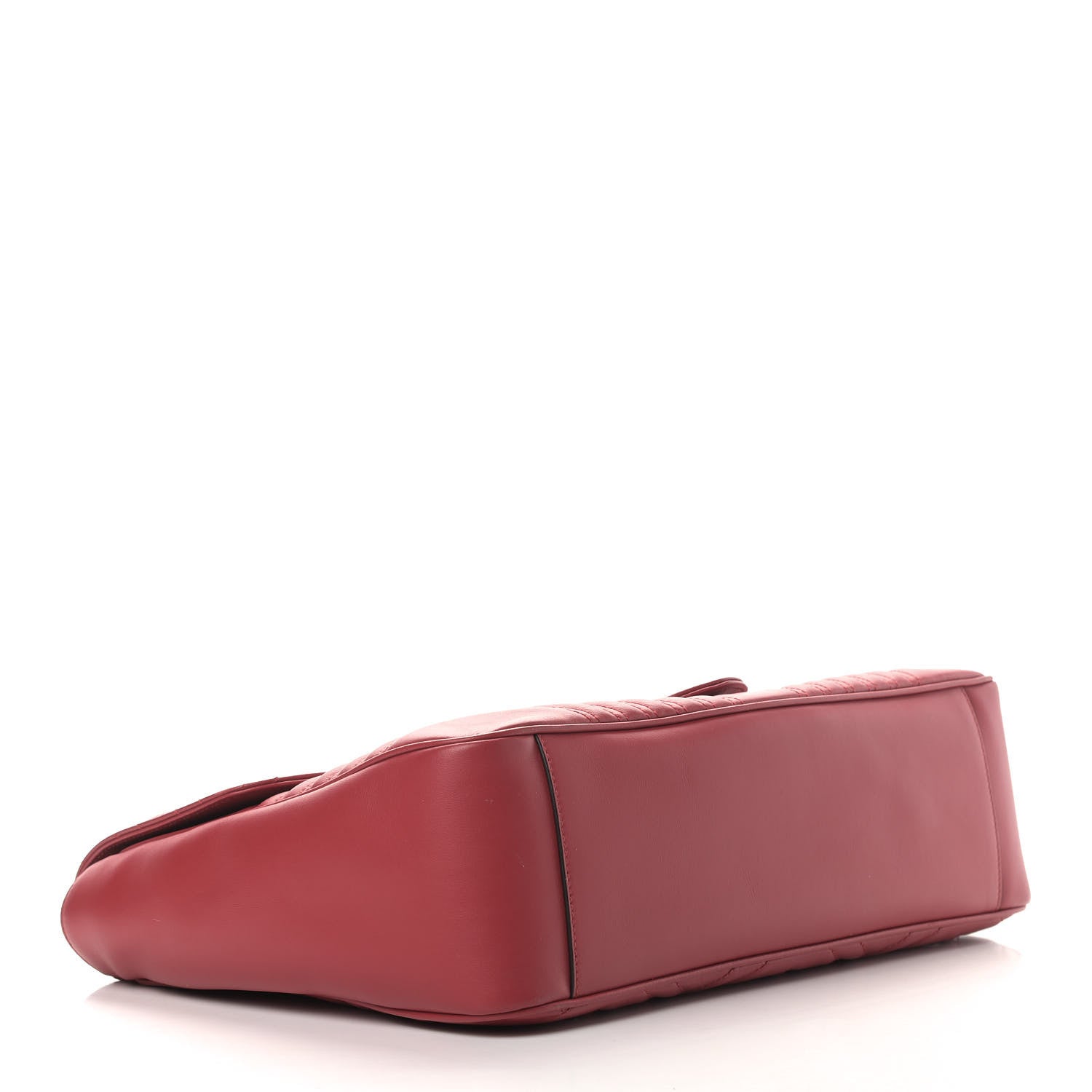 Gucci Calfskin Matelasse Large GG Marmont Shoulder Bag Hibiscus Red 3 of 9