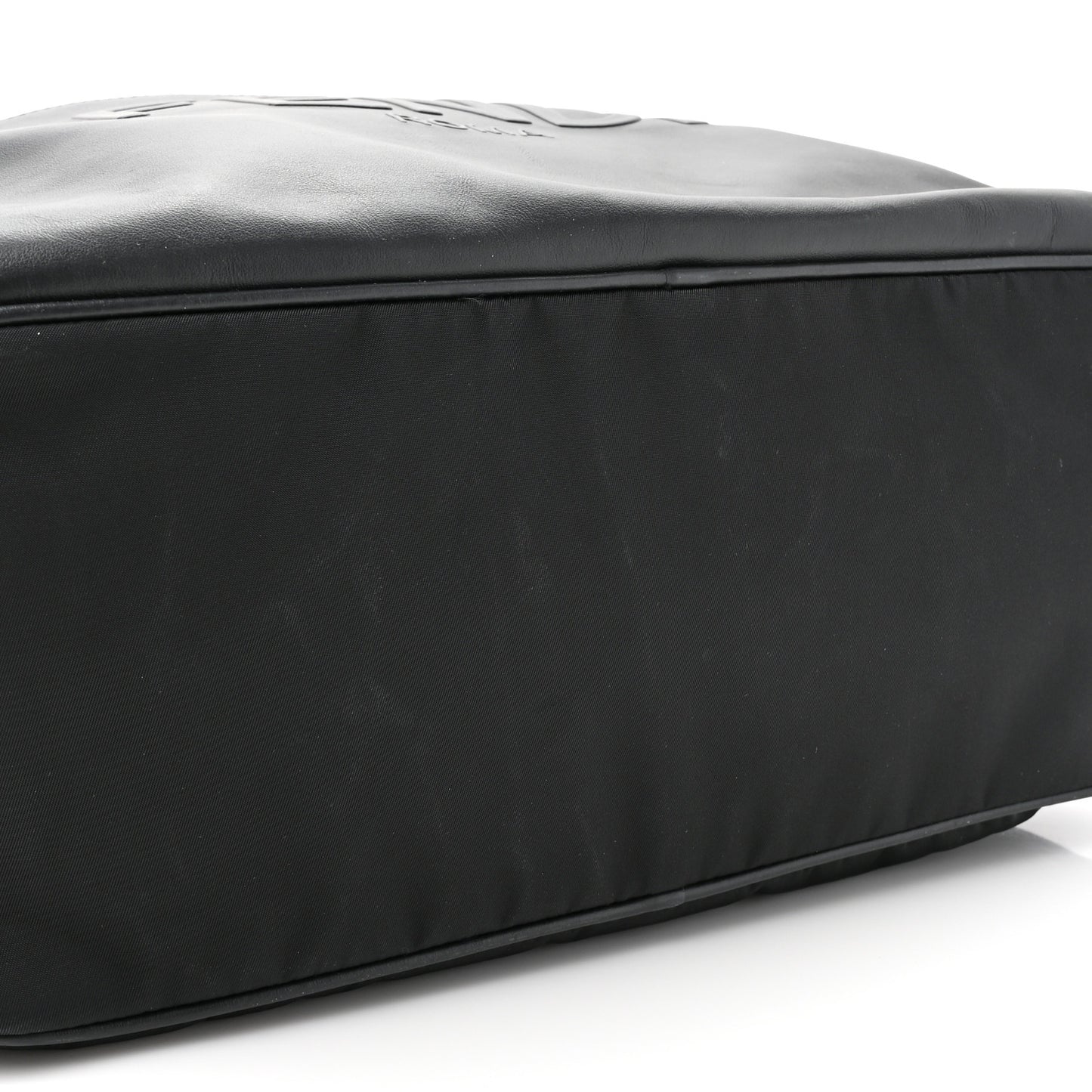 Calfskin Nylon FF Logo Embossed Changing Bag Black