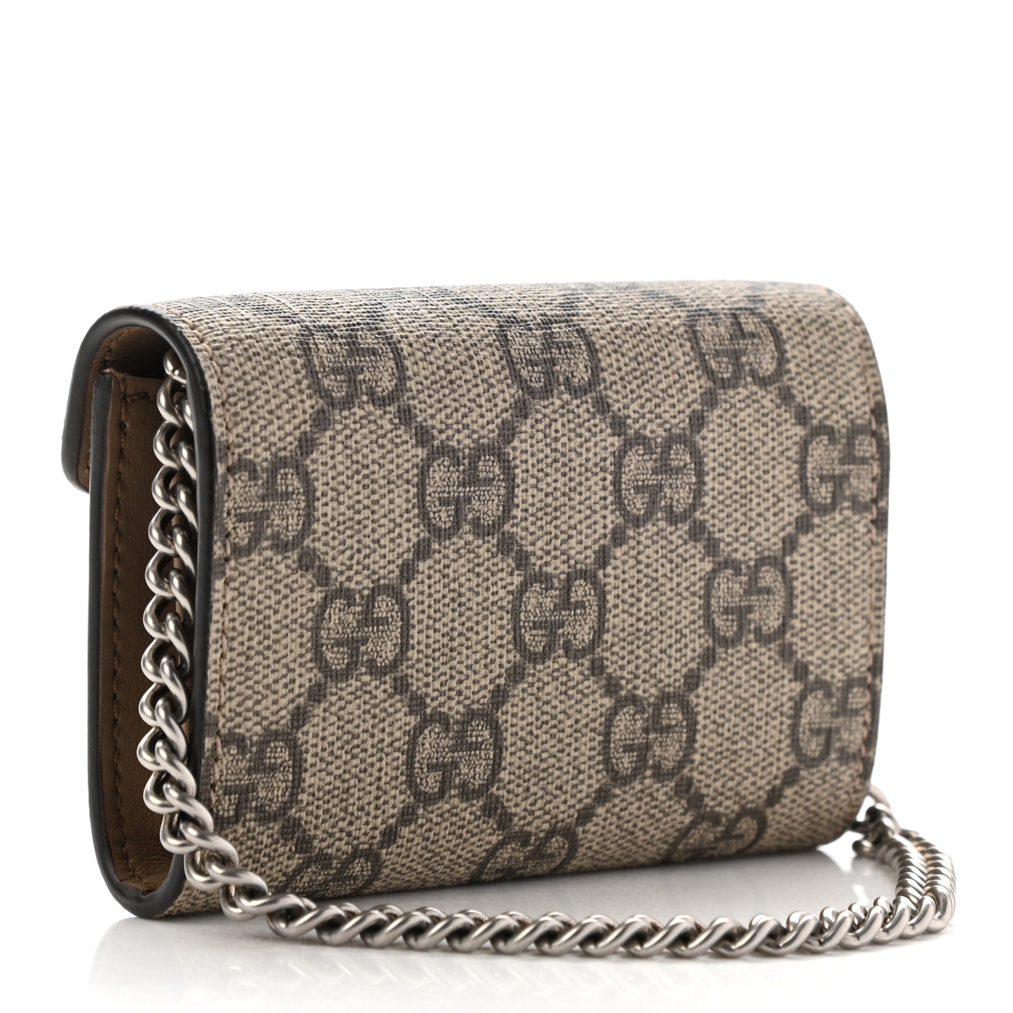 GG Supreme Monogram Dionysus Coin Purse Taupe