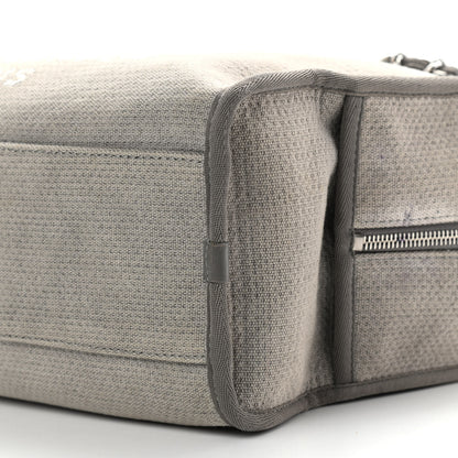 Chanel Canvas Deauville Bowling Bag Grey 11 of 19