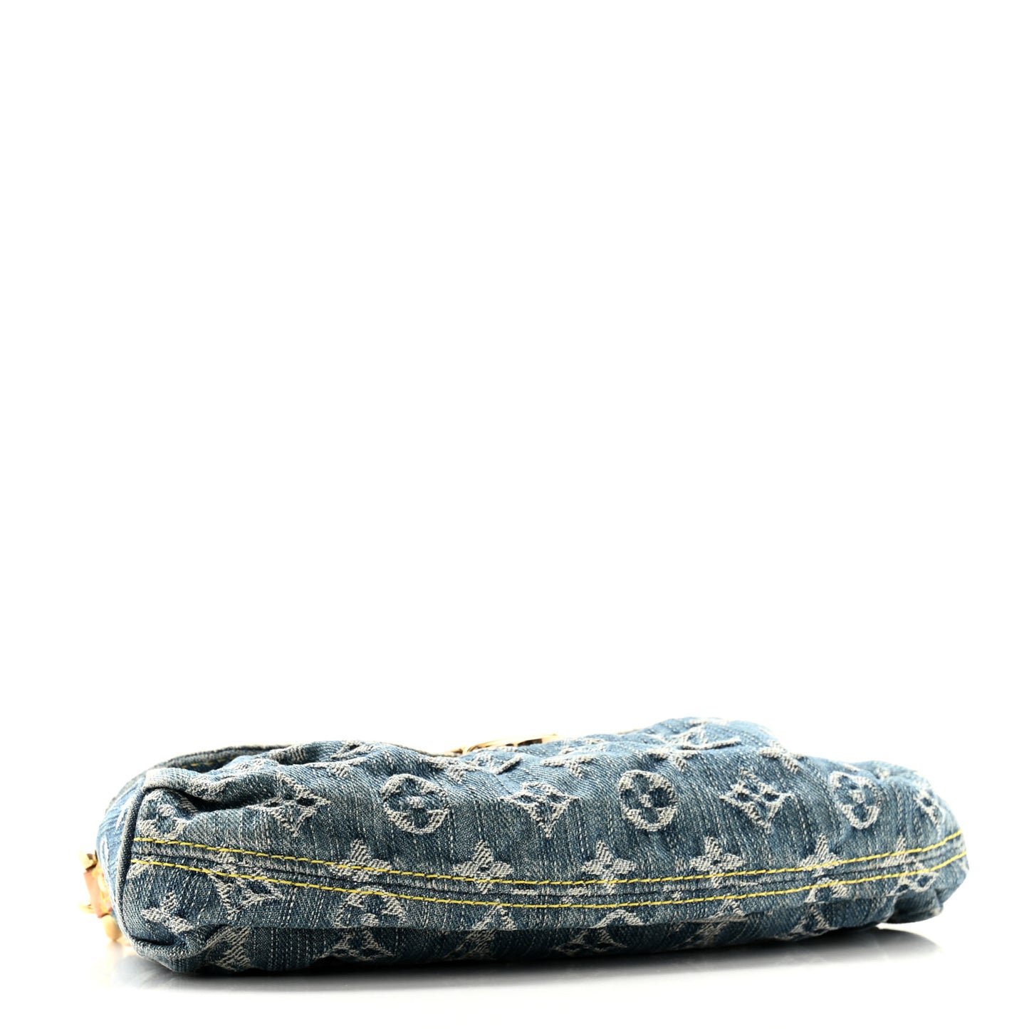 Monogram Denim Mini Pleaty Blue