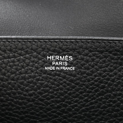 Hermes Taurillon Clemence Halzan 31 GM Black 6 of 10