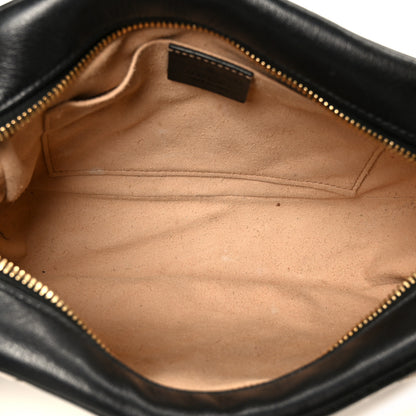 Gucci Monogram Matelasse Diagonal Small GG Marmont Chain Shoulder Bag Beige Black 5 of 11