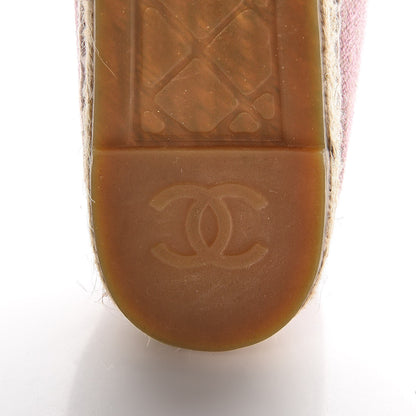 Chanel Toile Sequin CC Espadrilles 39 Pink Dark Pink 9 of 10