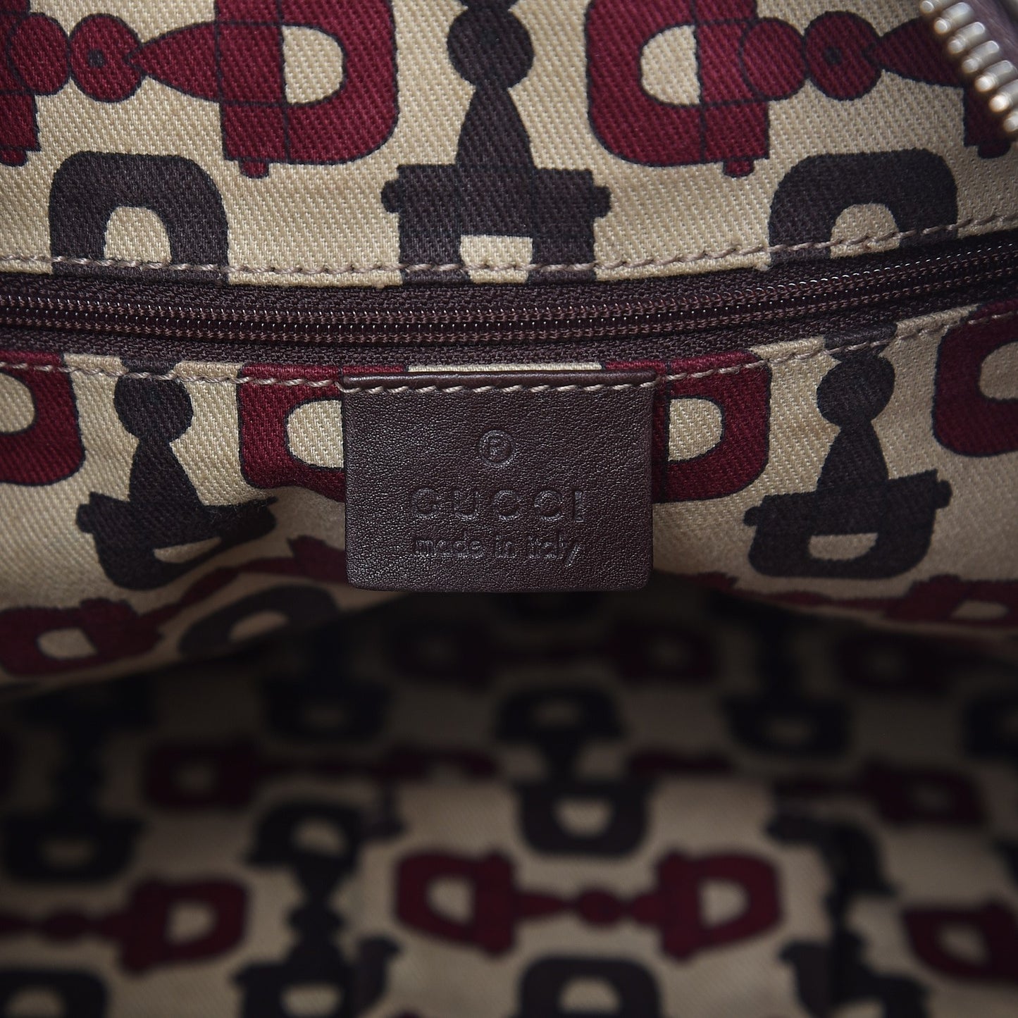 Guccissima Large Princy Hobo Dark Brown