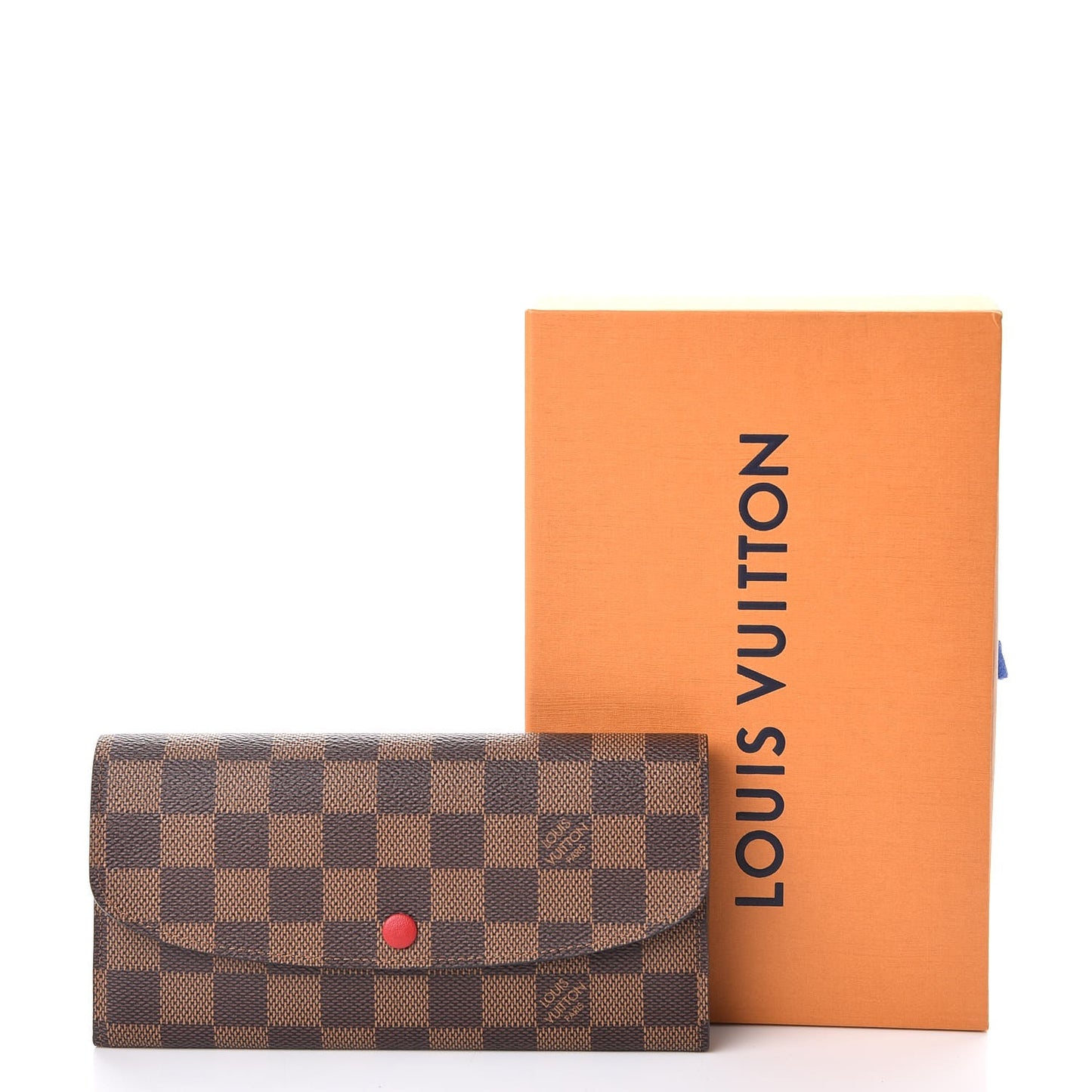 Damier Ebene Emilie Wallet Red