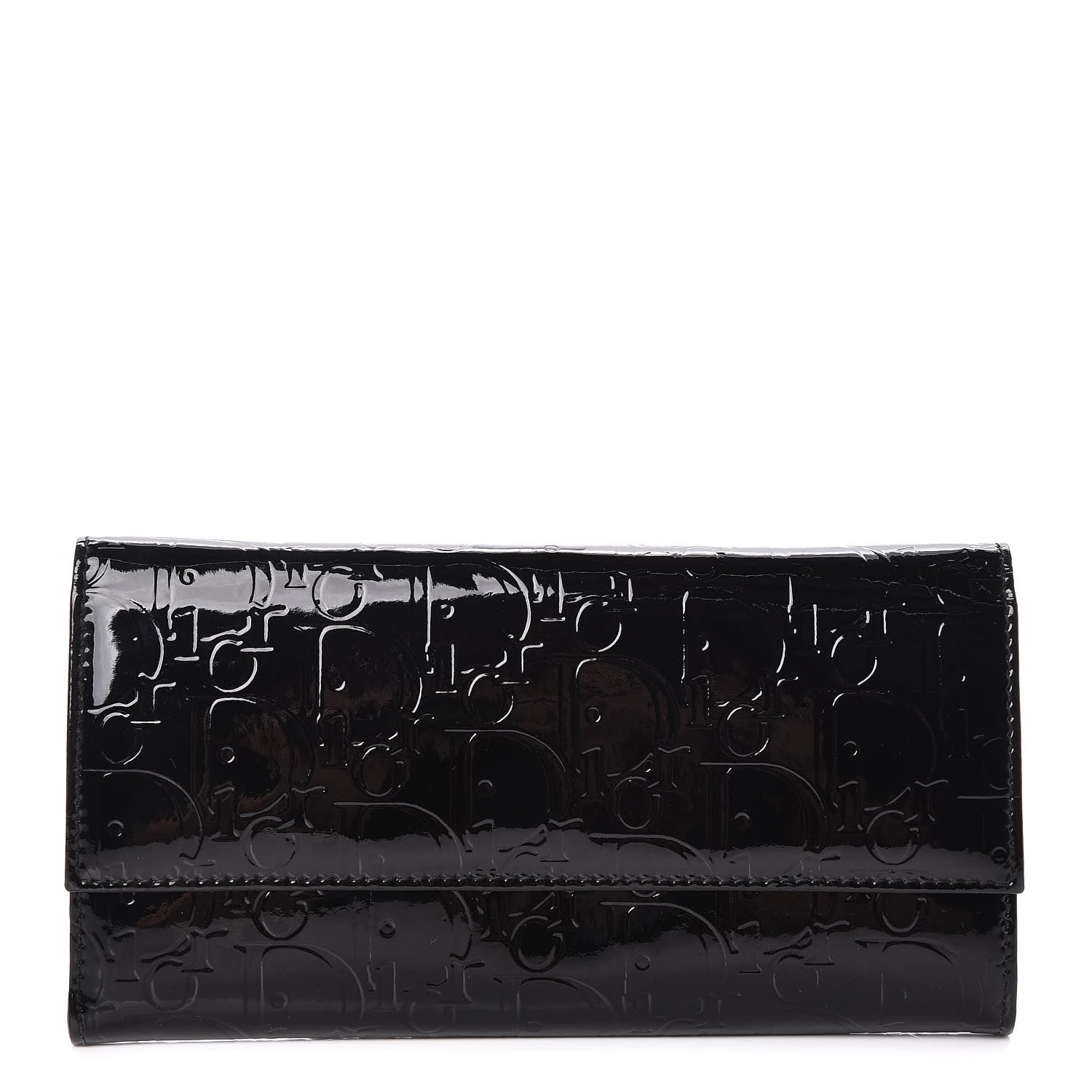 Christian Dior Patent Ultimate Rendez-vous Chain Wallet Black 1 of 11