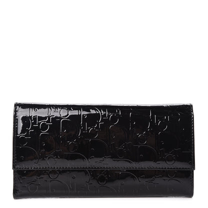 Christian Dior Patent Ultimate Rendez-vous Chain Wallet Black 1 of 11