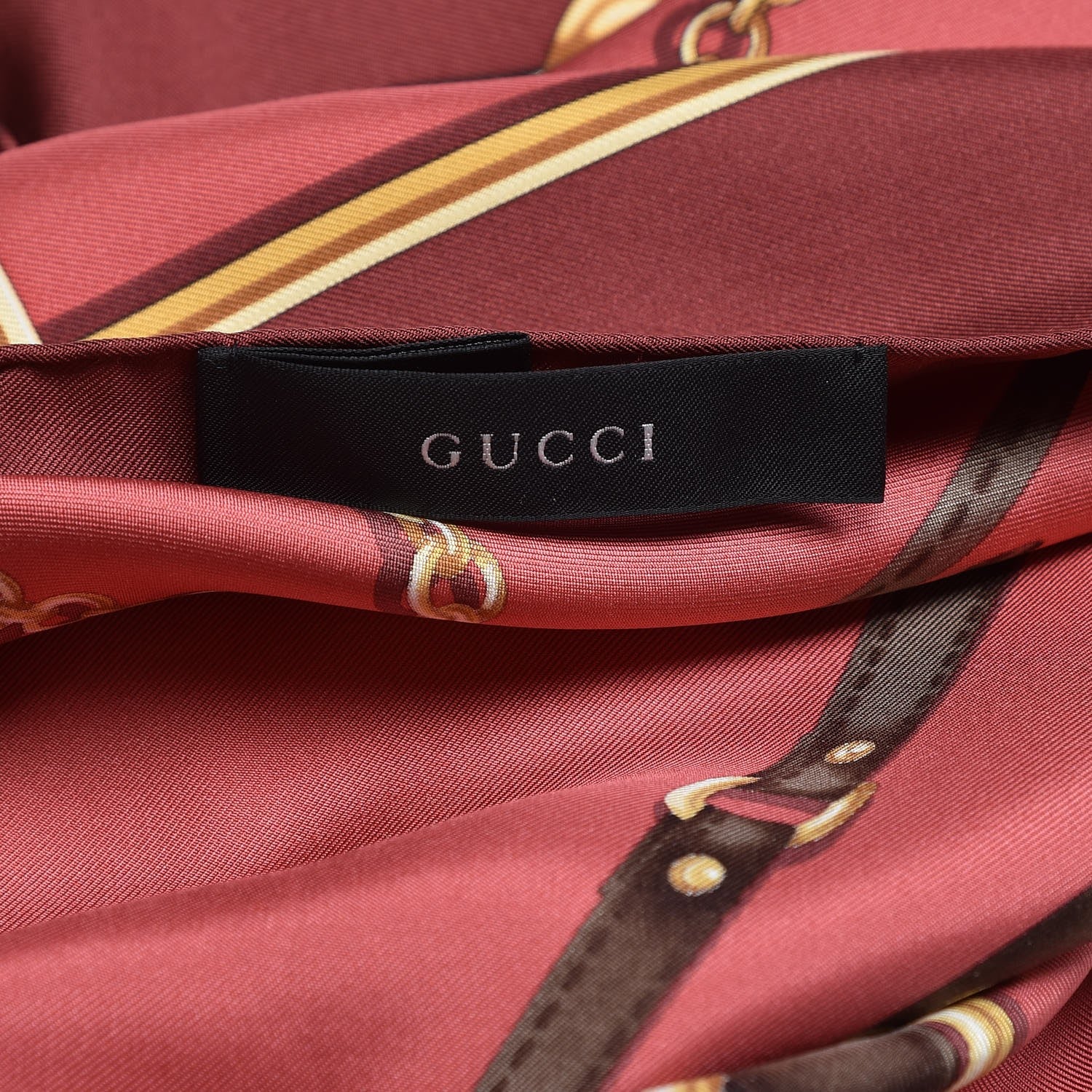 Gucci Silk Relia Scarf Ruby Red 4 of 5