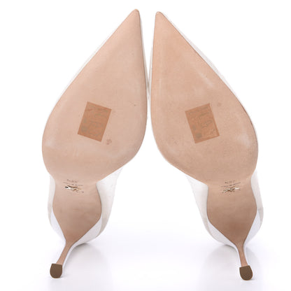 Christian Dior Mesh Plumetis Tulle D-Moi Pumps 38.5 White 5 of 8