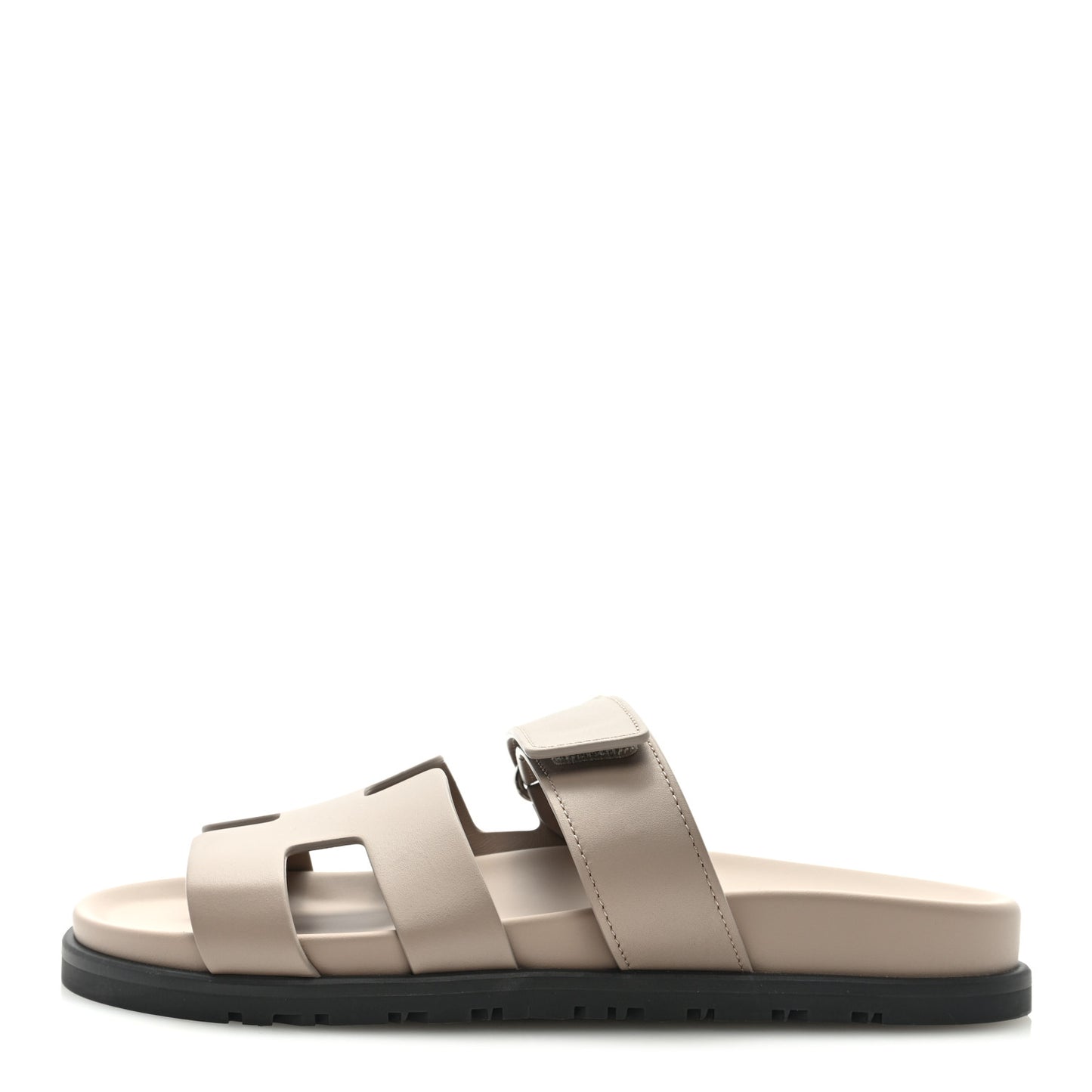 Calfskin Womens Chypre Sandals 37.5 Beige Mastic