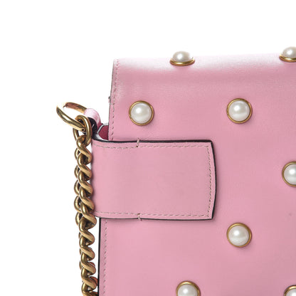 Gucci Nappa Pearl Studded Mini Queen Margaret Broadway Shoulder Bag Sugar Pink 18 of 28