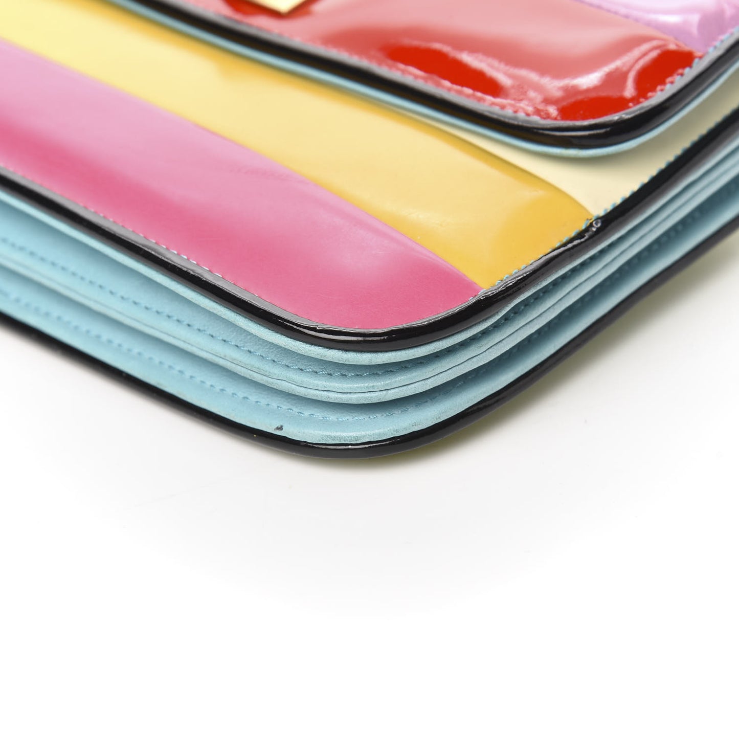 Patent Striped Mademoiselle Flap Multicolor