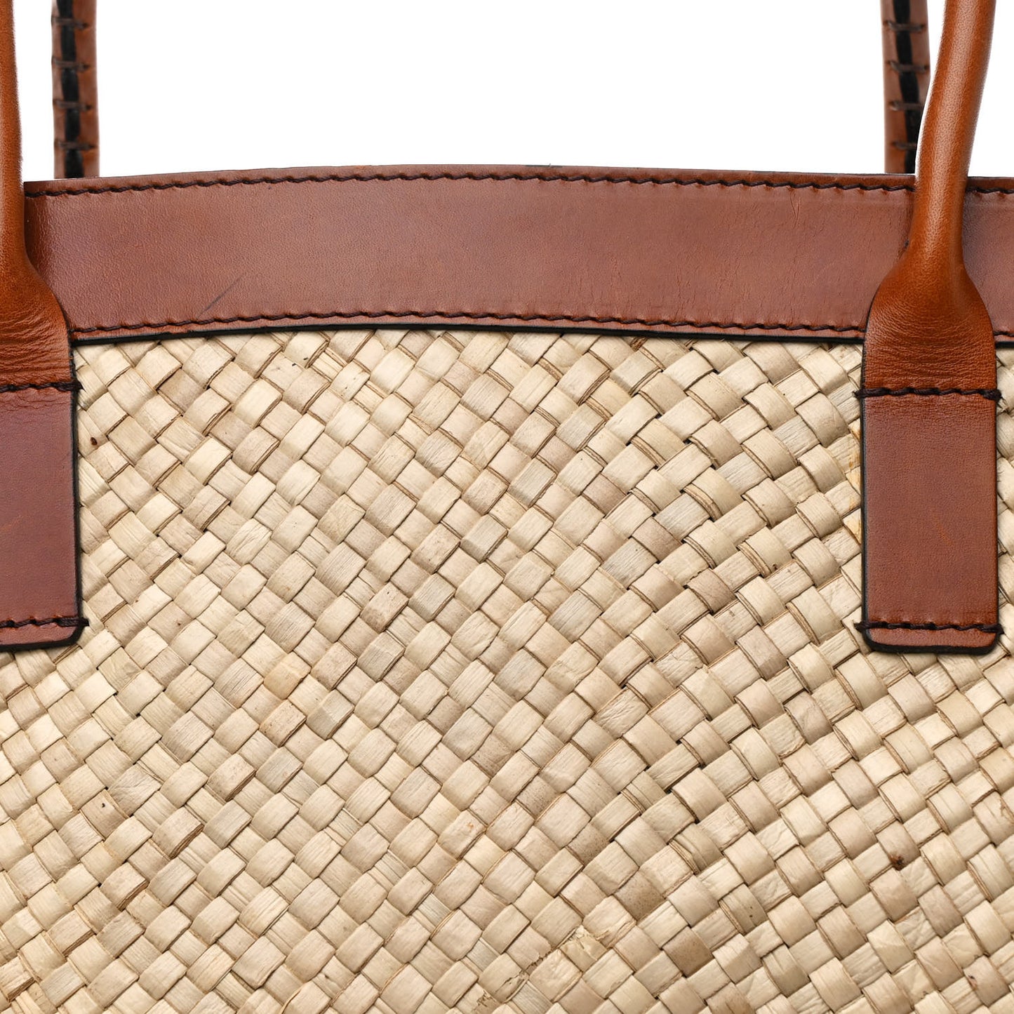 Prorsum Buffalo Raffia Tote Dark Tan