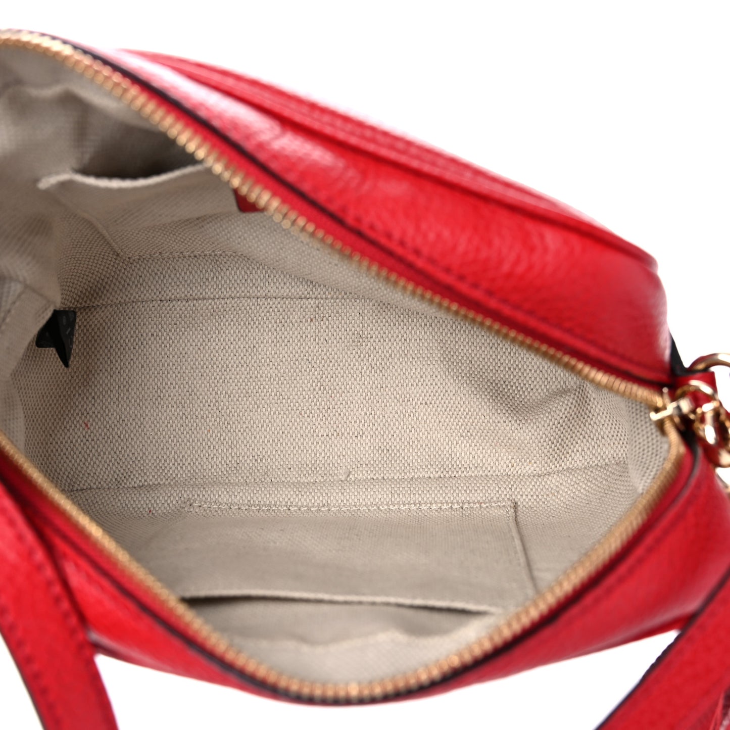 Pebbled Calfskin Small Soho Disco Bag Tabasco Red